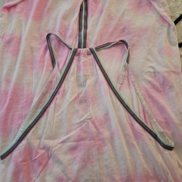 Pitusa Pima Tie-dyed Maxi Sundress / Coverup in Bubble Gum Pink - Picture 8 of 8
